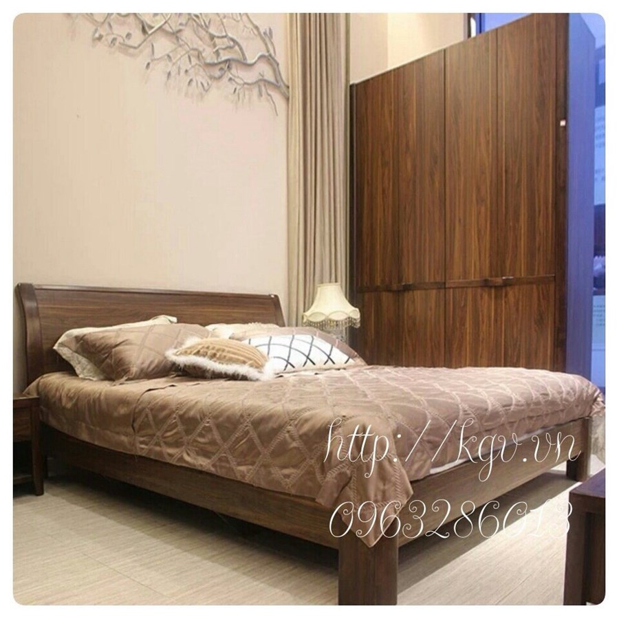 Giường ngủ, phòng ngủ gỗ tự nhiên đẹp 002